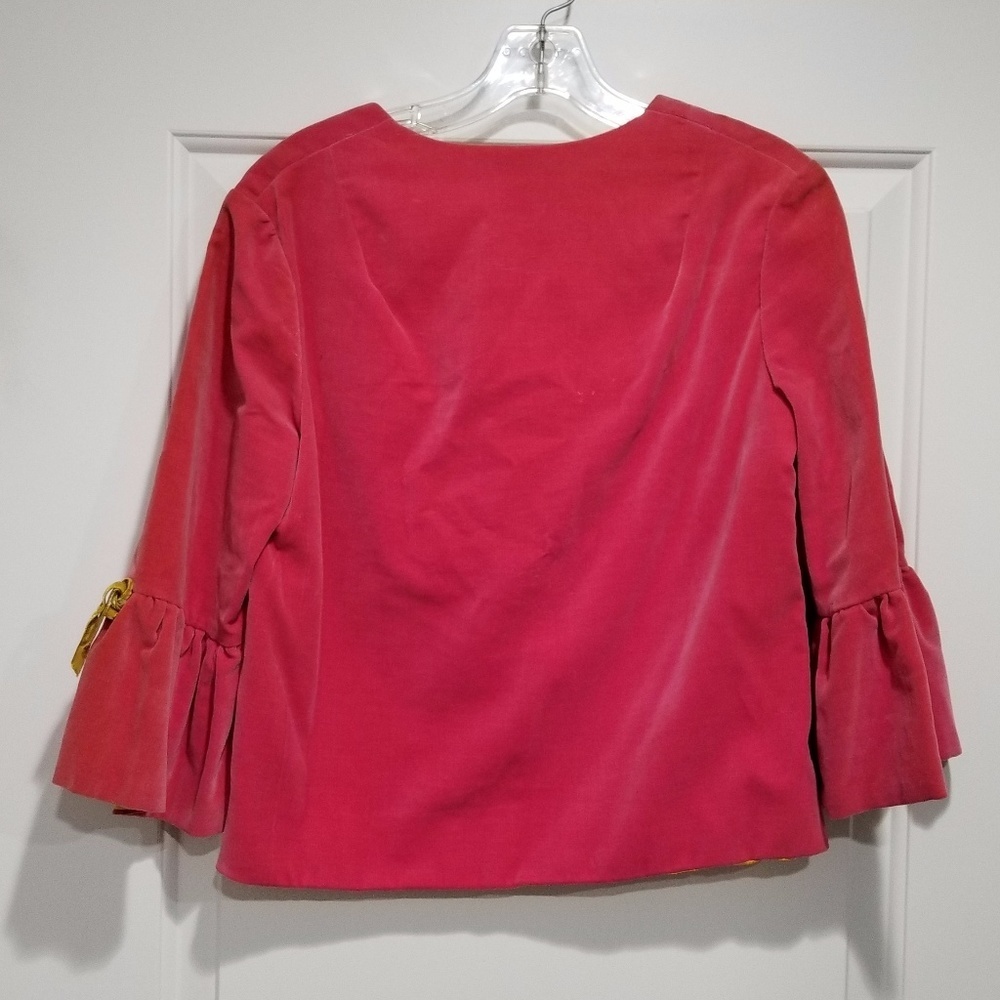 Vintage 1960's Hot Pink Velvet skirt & jacket set - Picture 3 of 8